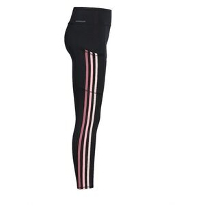 Adidas Aeroready 3 Stripe  Leggings pockets Moisture Wicking‎ Girls Med 10/12
